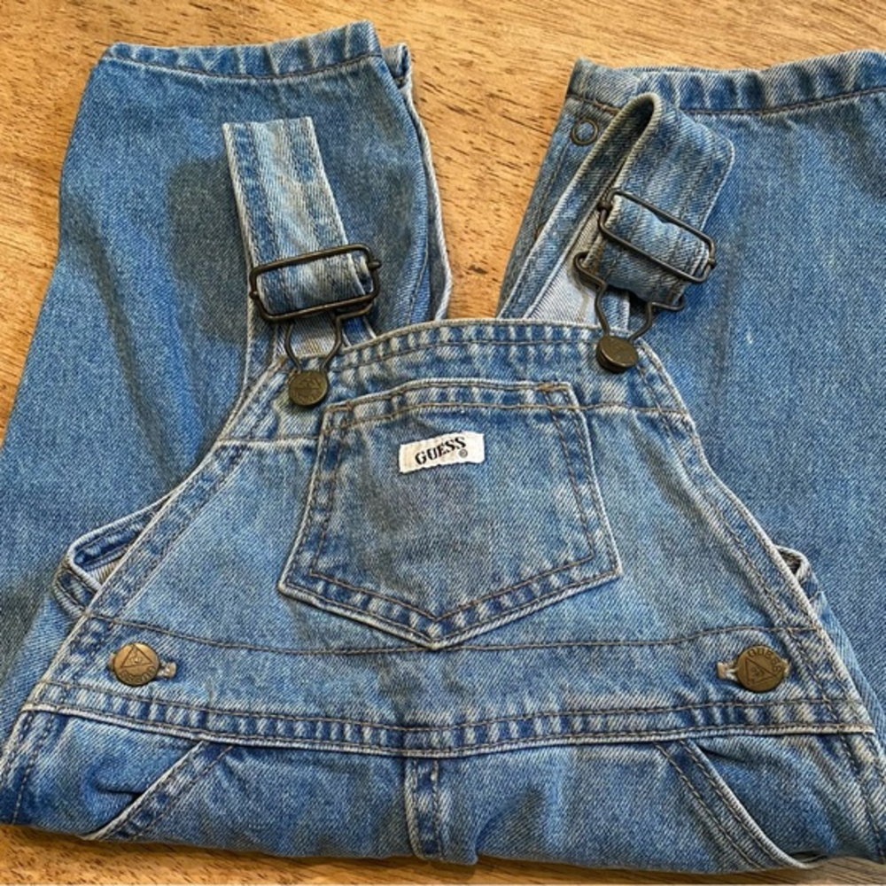 Vintage Baby Guess 12 Month Cotton‎ Denim Jean Overalls
